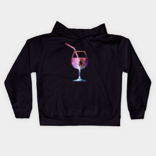 Wine Lovers Wine Glass Kids Hoodie